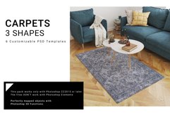 3 Types of Carpets in Living Room Mockup Set Product Image 1