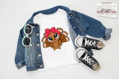 Girl Turkey |Kids Thanksgiving Sublimation Design | Png Product Image 2