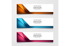 Vector abstract web banner design template. Collection of we Product Image 1