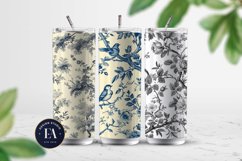 French Toile de Jouy Seamless Pattern, Vintage floral paper Product Image 2