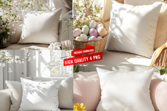 Pillow Mocku |Spring Pillow Mockup | Floral Cushion Mockup Product Image 1