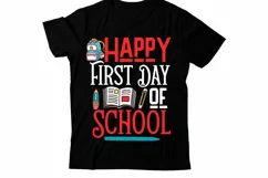 Happy First Day Of School SVG Cut File,Teacher SVG Design Product Image 1