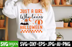Just a Girl Who Loves Halloween SVG Design ,Halloween SVG Product Image 6