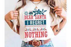 Dear Santa I Regret Nothing SVG| Christmas SVG Design Product Image 4