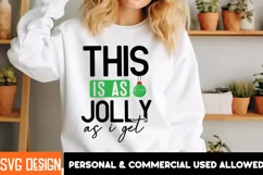 Funny Christmas SVG | This is as Jolly as SVG Quotes Product Image 2