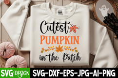 Cutest Pumpkin in the Patch SVG Design,Fall Pumpkin SVG Product Image 2