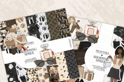 Shopping Girl Watercolor Clipart Product Image 9