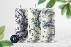 French Toile de Jouy Seamless Pattern, Vintage floral paper Product Image 2