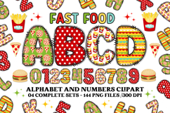 FAST FOOD Alphabet PNG Kids Classroom Sublimation Product Image 1