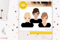 Girl clipart avatar, female logo, social brand LVB49 Alyssa Product Image 1
