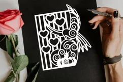 Papercut Bird Nest, Baby Bird and Mother, Heart Card Cover Product Image 4
