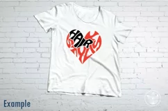 Hairstylist Cut File | Heart Word Art Product Image 2