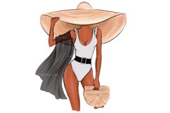 Summer girls clipart, Beach Girls clipart, Summer clipart Product Image 7