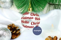 Silver Christmas Ornament Mockup, Gray Bauble Mockup PSD Product Image 2