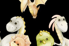 Dinosaurs Watercolor clipart Sublimation design printing on Product Image 3