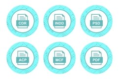 Set Of File Formats Icons Product Image 1