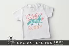 Cutest Little Bunny SVG | Easter Bunny SVG | Kids Easter SVG Product Image 3