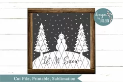 Let It Snow SVG, png, eps, sublimation, dxf, jpeg Product Image 1