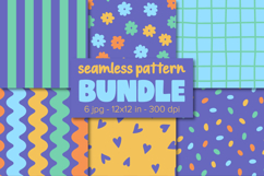 Colorful Seamless Pattern Bundle Retro Backgrounds Product Image 1