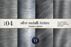 Silver Metallic Texture |Brushed Metal Background Product Image 1
