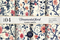 Ornamental Floral Pattern| Elegant Floral Texture Product Image 1