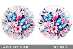 Butterfly Wind Spinner. Flowers Wind Spinner Design Product Image 1