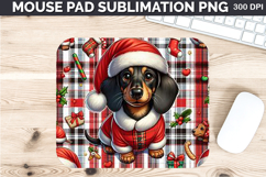 Watercolor Dog Mouse Pad Sublimation - Christmas PNG Design Product Image 1