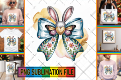 Whimsical PNG TSHIRT Gift Ideas, Easter Bow Product Image 1