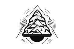 Mountains illustration icon logo Product Image 1