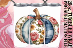 Inspiring vibes 20oz tumbler wrap, Pumpkin Watercolor Product Image 1