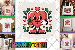 Playful PNG Design for TSHIRTS, Valenines Heart Product Image 1