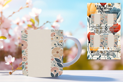 Luxurious 11oz Mug Wrap Png Design , Flowers Product Image 1