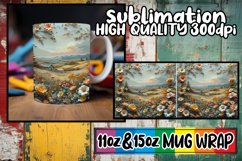 Blossom Meadows: 3D Mug Sublimation 15oz Product Image 1