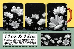 Floral Spring Mug Wrap - Elegant Design 11oz 15oz Product Image 1