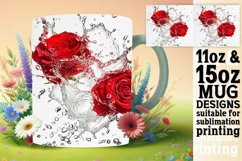 Watercolor Serenity: Sublimation Mug Wrap 11oz 15oz Product Image 1