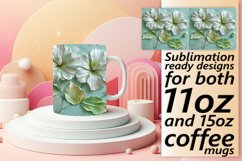 3D Petal Serenity: Mug Wrap Sublimation Product Image 1