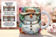 Festive Snowman Sublimation Mug Wrap 11oz/15oz Winter Magic Product Image 1