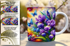 CUSTOMIZED PNG for 15oz Mug Wrap , Flowers Product Image 1
