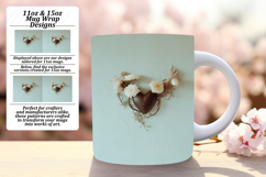 Radiant 15oz Png Mug Wrap Design , 3D Heart Product Image 1