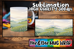 Joyful sunsets 11oz 15oz sublimation wrap, Spring Product Image 1