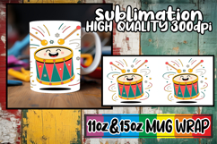 Cheerful days 11oz 15oz sublimation wrap, Cute Christmas Product Image 1