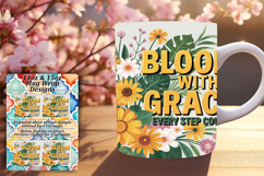 CHIC 11oz PNG Mug Wrap Template , Flower Quote Product Image 1