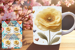 BEAUTY 15oz Mug Wrap PNG Design , 3D Flower Product Image 1