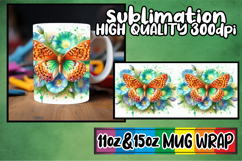 Timeless beauty 11oz 15oz sublimation wrap, Butterfly Product Image 1