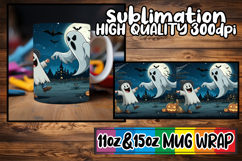 Happy whispers 11oz 15oz sublimation wrap, Ghost Product Image 1