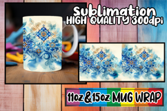 Cozy vibes sublimation print wrap, Watercolor Pattern Product Image 1