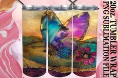 20oz Wrap: Elegant Glitter Butterfly Patterns Product Image 1