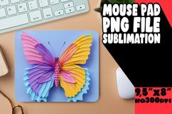 Colorful Butterfly Symphony Sublimation Mouse Pad - 3D Product Image 1