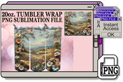 Garden Overlook 3D Tumbler Design 20oz Product Image 1