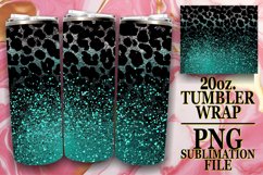 Glitter Leopard &amp; Flower Tumbler Wrap - Sparkling Spectra Product Image 1